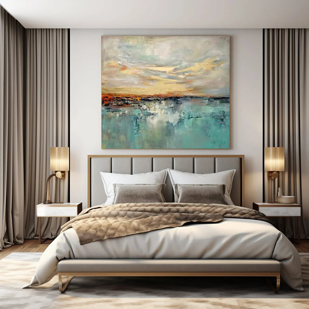 Custom Hand-Painted Abstract Painting for Dining Room & Hotel Wine Cellars