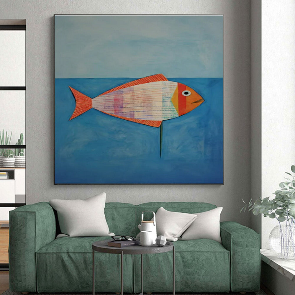 Huge Contemporary Abstract Decor Painting for Restaurant Dining Areas