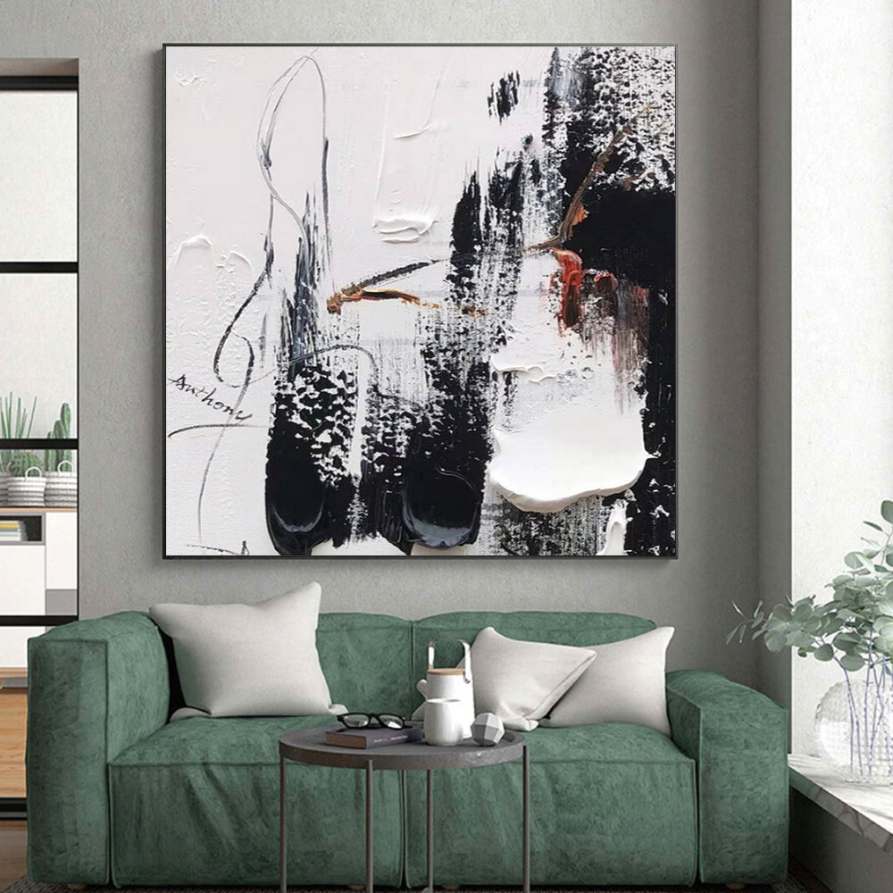 Extra-Huge Modern Abstract Painting for Hallway Visual Interest