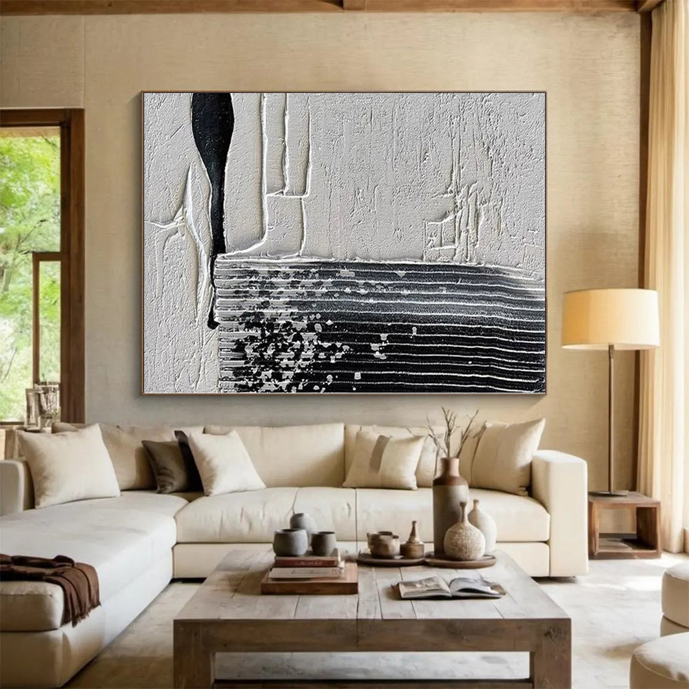 Monumental Custom Abstract Painting for Sunroom French Door Walls