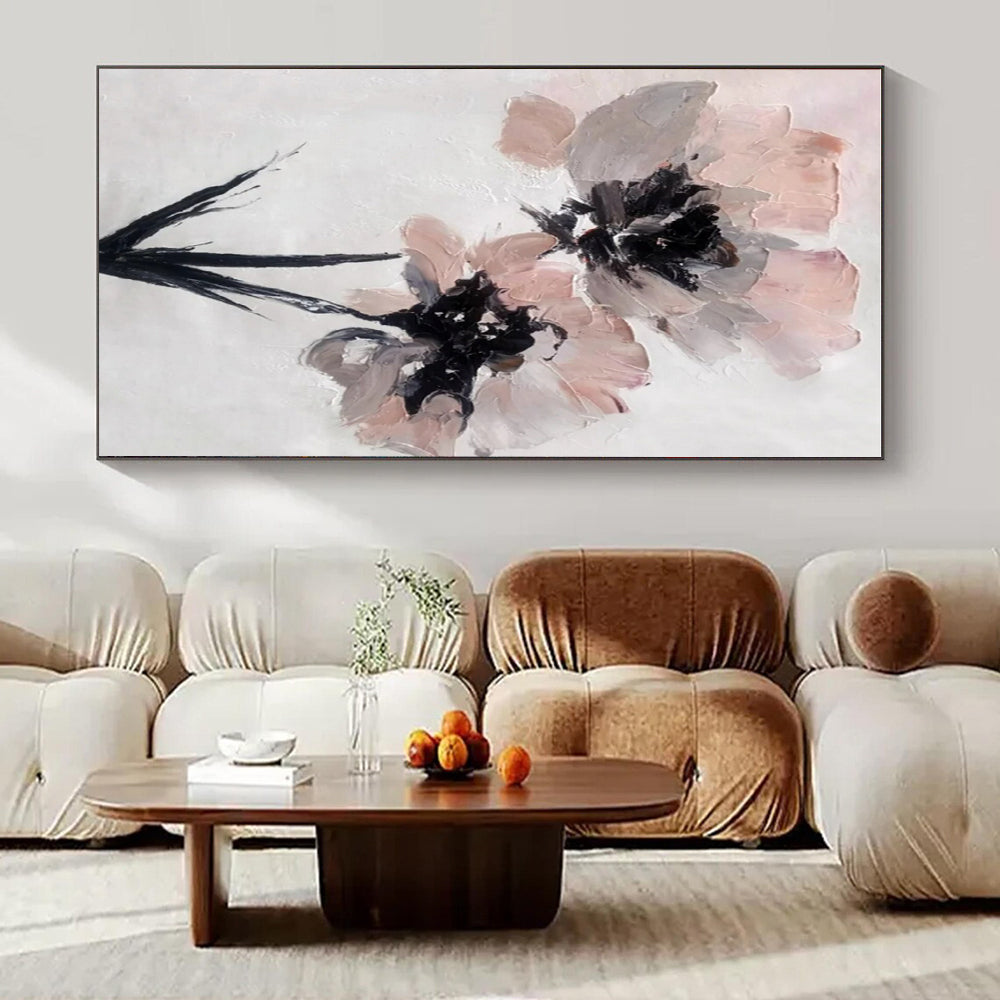 Oversized Custom Hand-Painted Abstract Art for Bedroom & Hotel Library