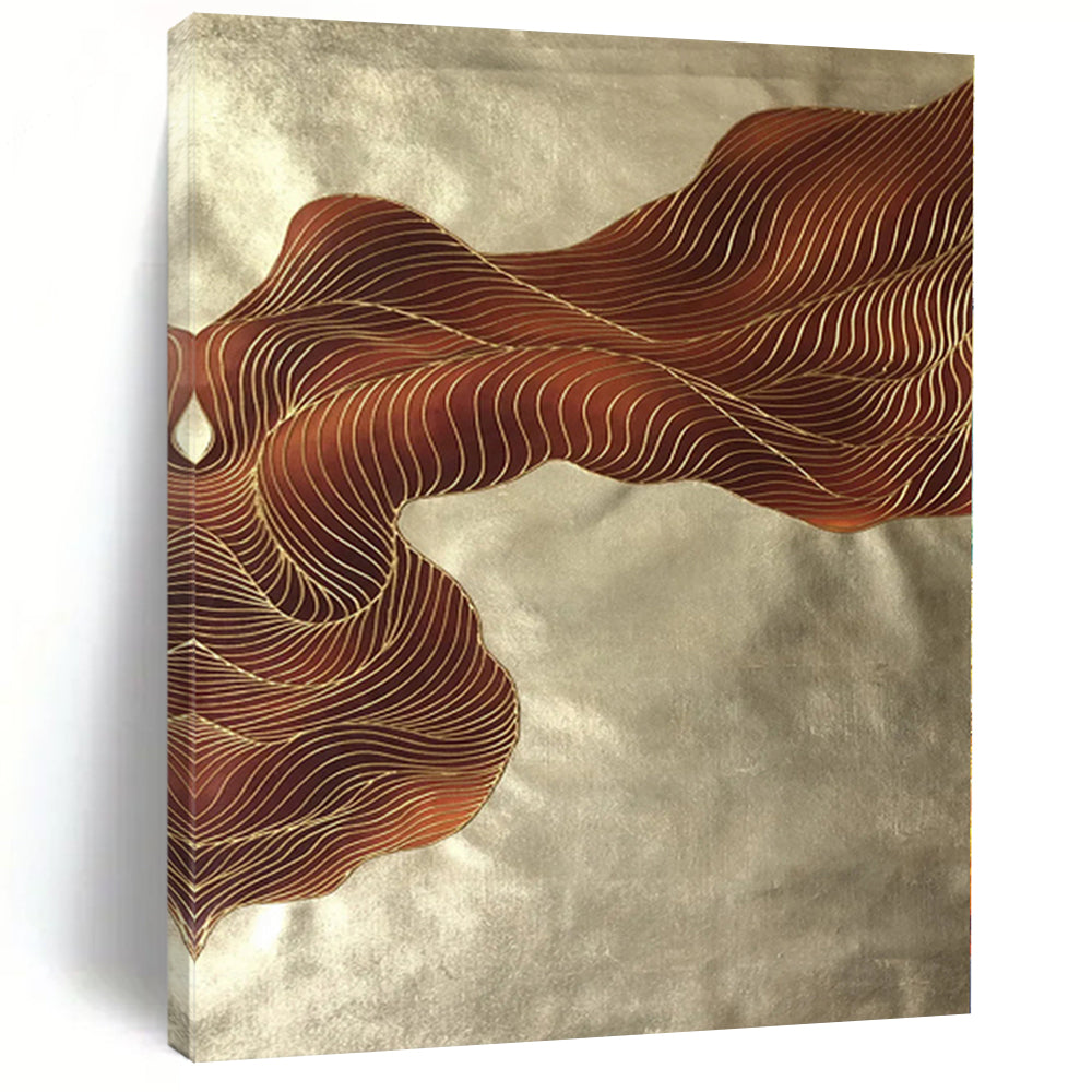 Immense Hand-Painted Abstract Art for Home Gym Mirror Wall Opposites