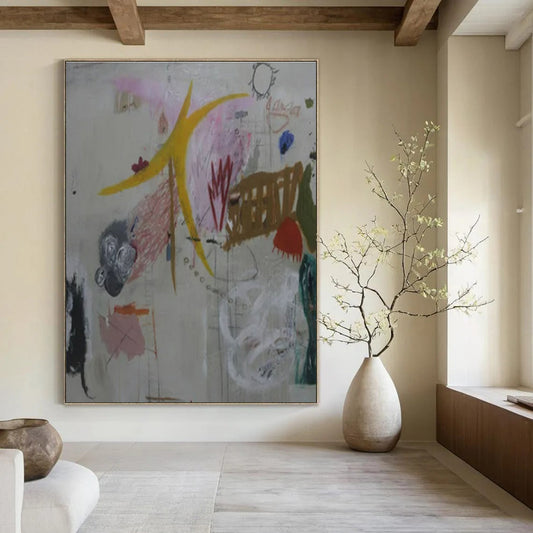 Custom Hand-Painted Abstract Mural for Bar & Hotel Event Spaces