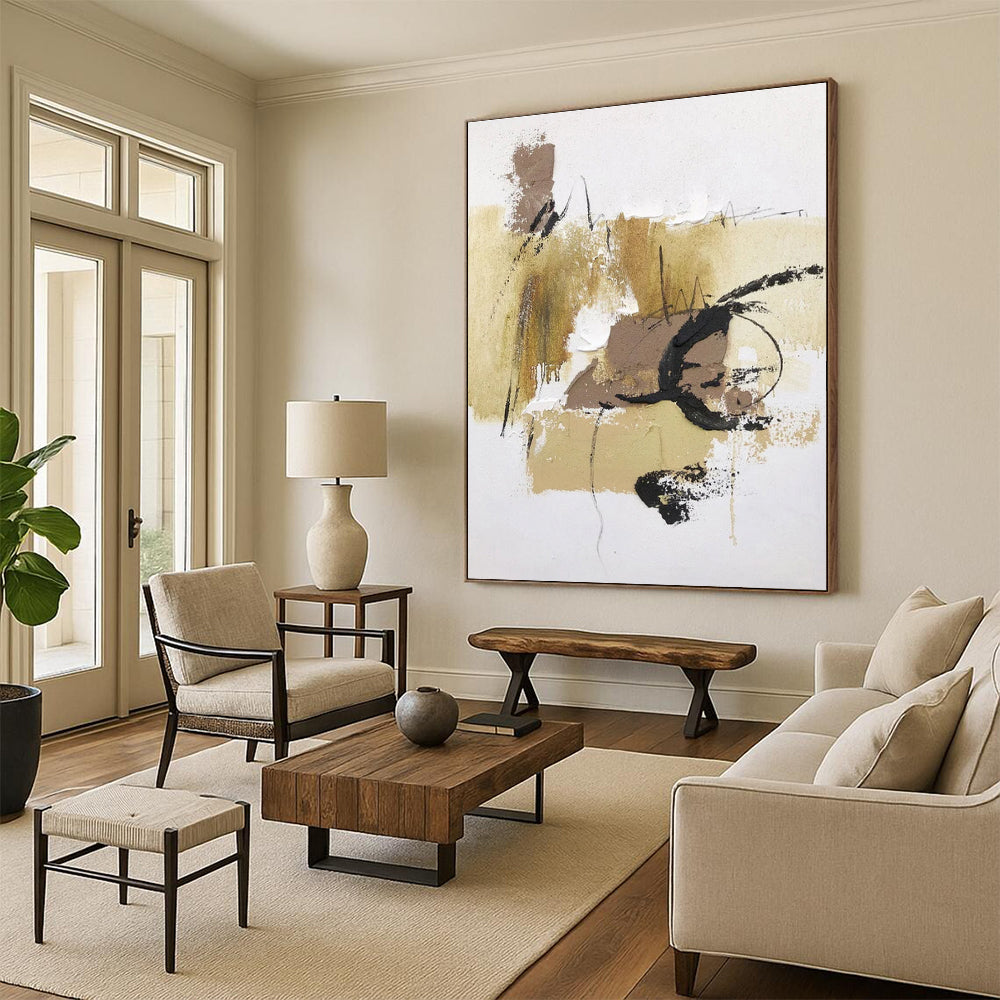 Huge Modern Abstract Painting for Home Gym Motivational Decor