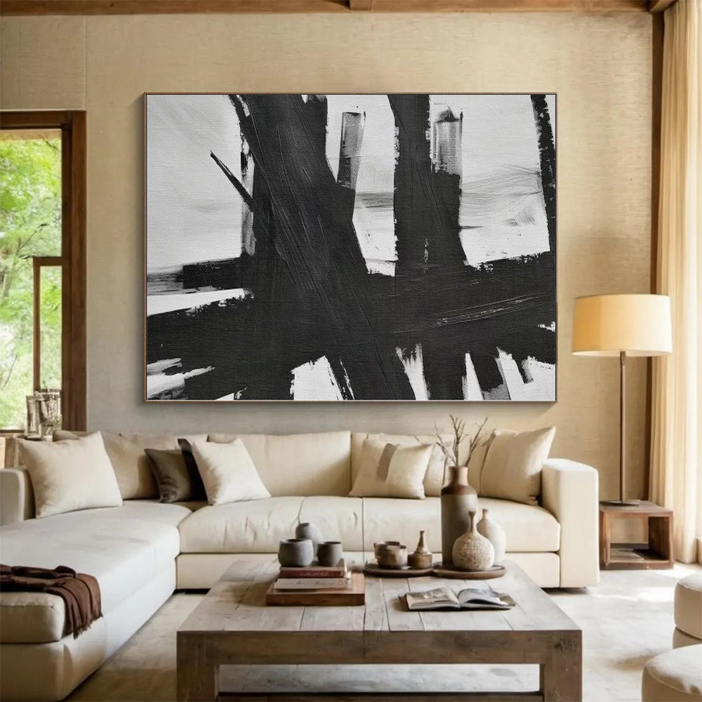 Large Custom Abstract Art for Garage Workshop Feature Walls