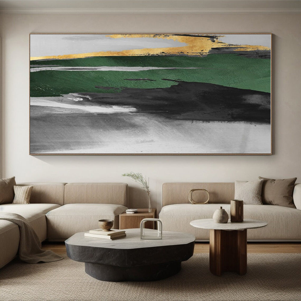 Made-to-Measure Colossal Hand-Painted Abstract Wall Art for Architectural Spaces LargeART0637