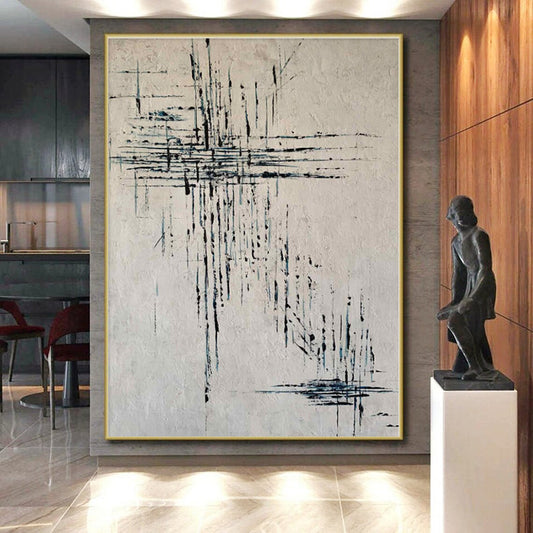 Oversized Custom Abstract Art for Master Bedroom Dressing Vanity Wall