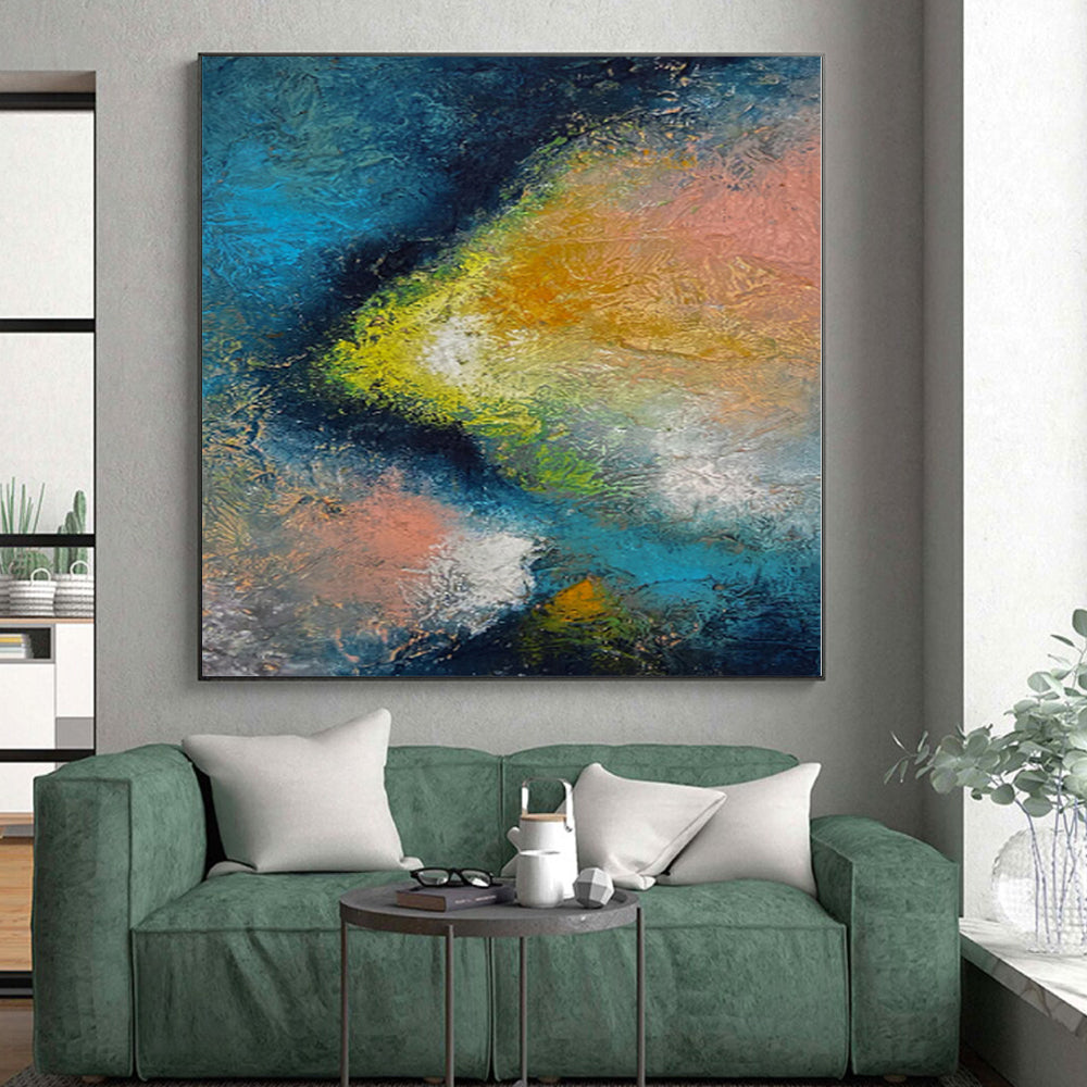 Monumental Abstract Future City - Commissioned Mixed Media for Science Fiction Conventions