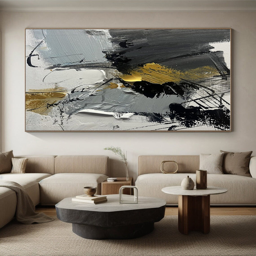 Giant Contemporary Abstract Canvas for Laundry Room Aesthetic Upgrade