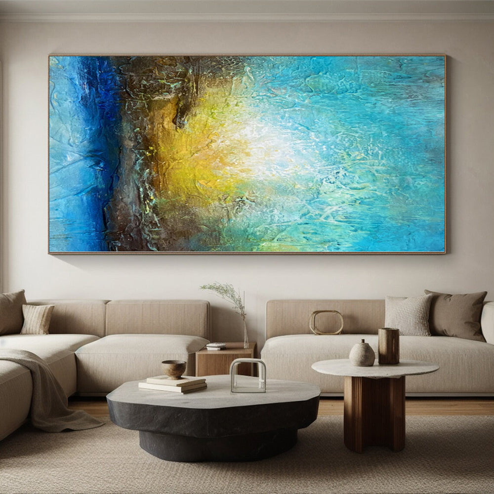 Immense Abstract Techno Art - Hand-Painted Resin for Electronic Music Festival Venues
