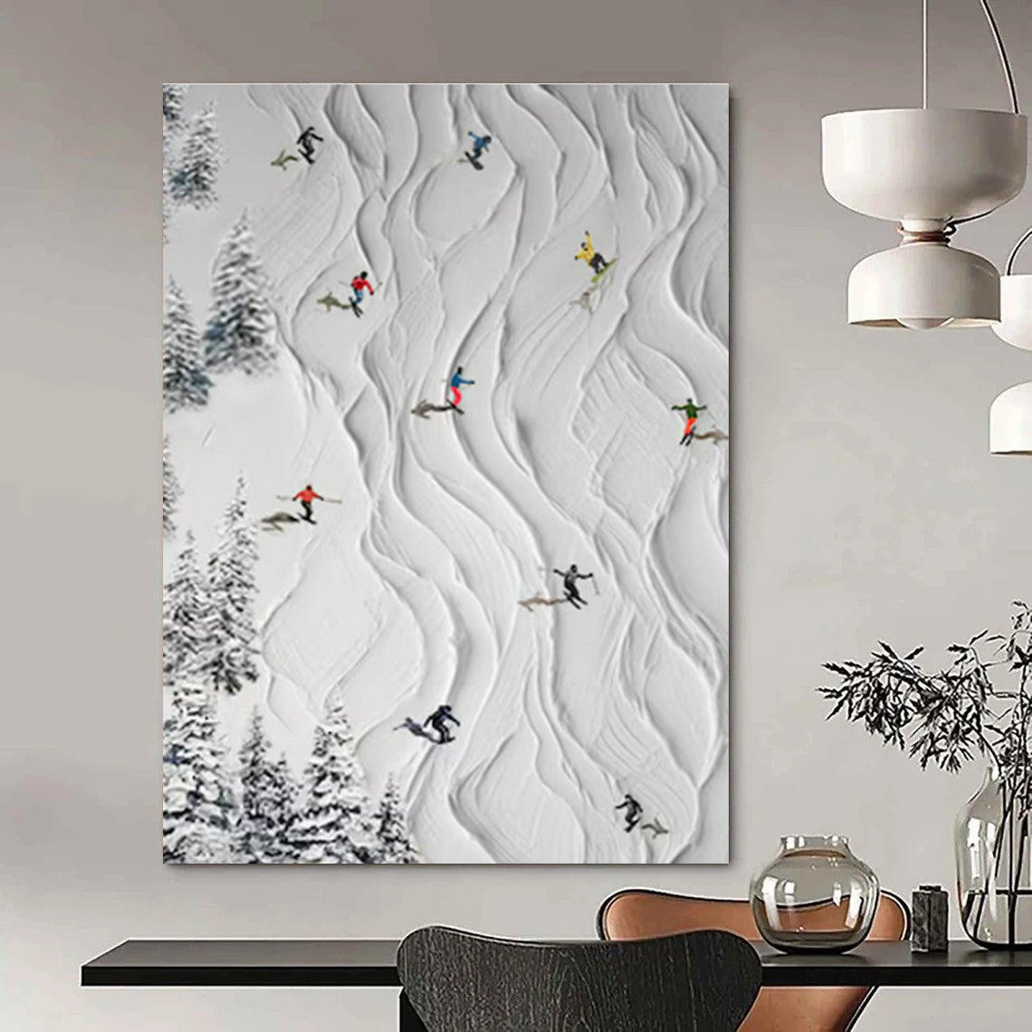 Hand-Painted Personalized Abstract Painting for Bedroom & Hotel Executive Suites