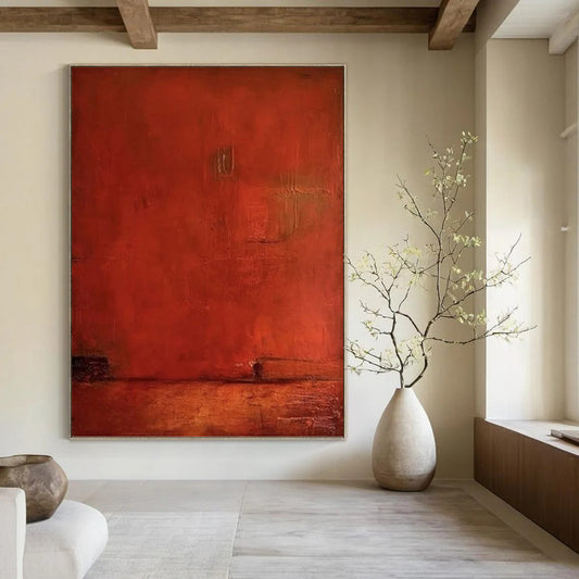 Graceful Custom - Painted Textured Canvas Mural for Hallway & Bar DKH1117