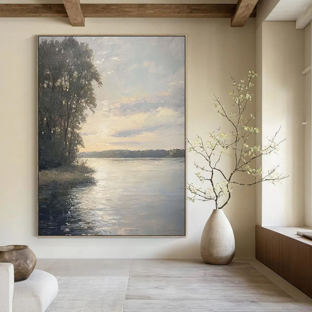 Hand-Painted Bespoke Abstract Canvas for Dining Room & Hotel LargeART1875