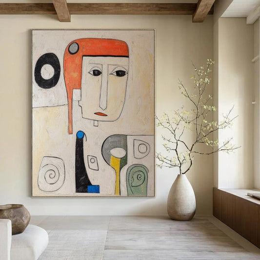 Massive Hand - Painted Textured Custom Abstract Creation for Hallway and Hotel DTP004