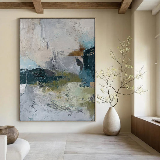 Custom Hand-Painted Abstract Painting for Office & Dining Room LargeART1922