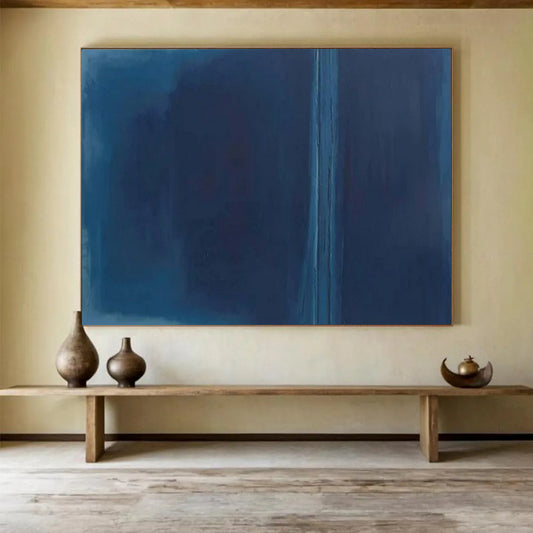 Vast-Scale Hand-Painted Abstract Canvases for Hotel Lobby & Entryway LargeART1495