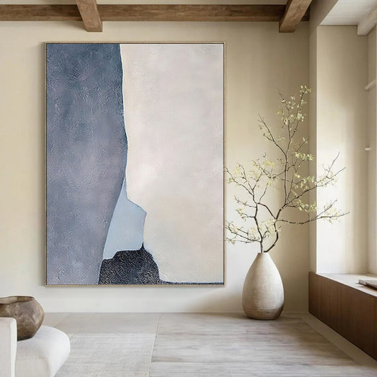 Titanic - Scale Vertical Hand - Painted Custom Abstract Saga (with Layered Textures), for Bedroom and Living Room DKH1539