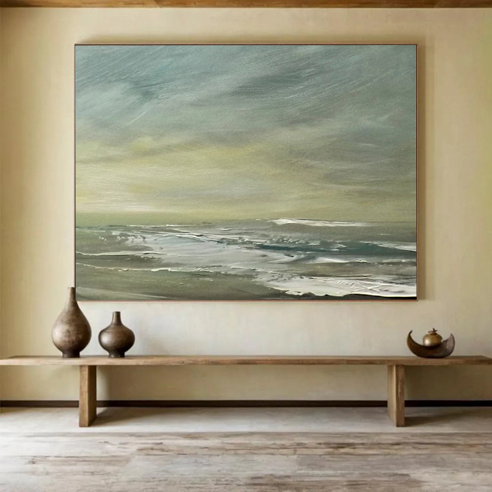 Soft Sea & Sky Abstract - Calming Bedroom Retreat DLZ027