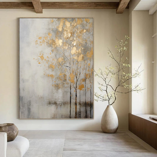 Grand Custom - Painted Textured Canvas Abstract for Entryway & Bar DKH1055