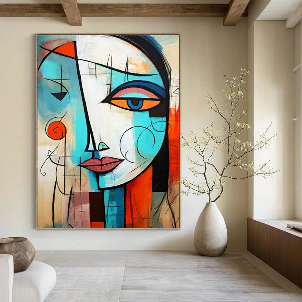 Expansive Hand-Painted Abstract Artworks for Bedroom & Kids' Room LargeART2213