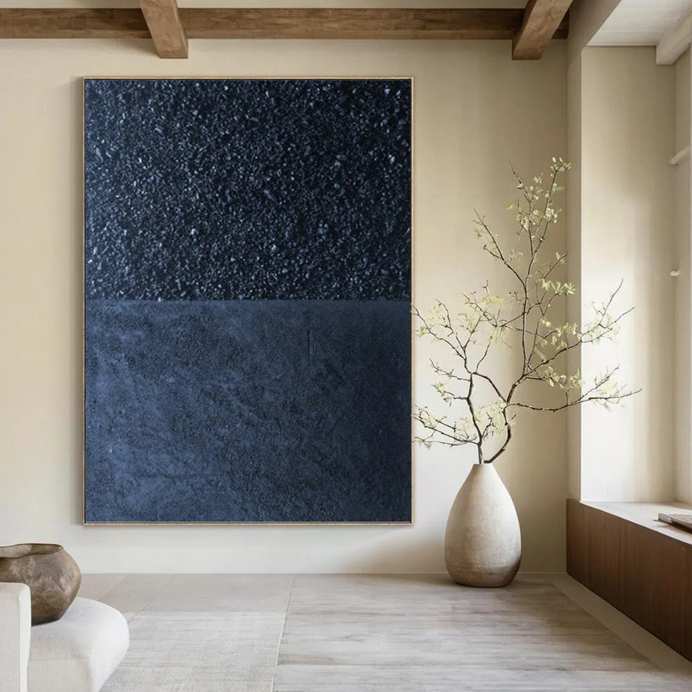 Dramatically Vast Hand - Painted Textured Abstract Mural for Theater & Performance Venue DKH1247