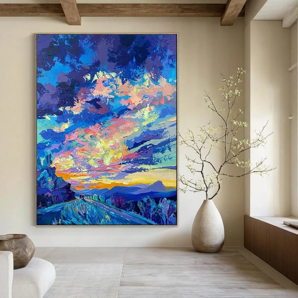 Large-Scale Textured Abstract Wall Art for Dining Room & Banquet Hall LargeART2112