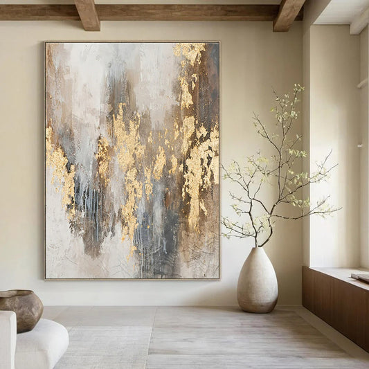 Hand-Painted Bespoke Abstract Canvas for Hallway & Hotel LargeART1471