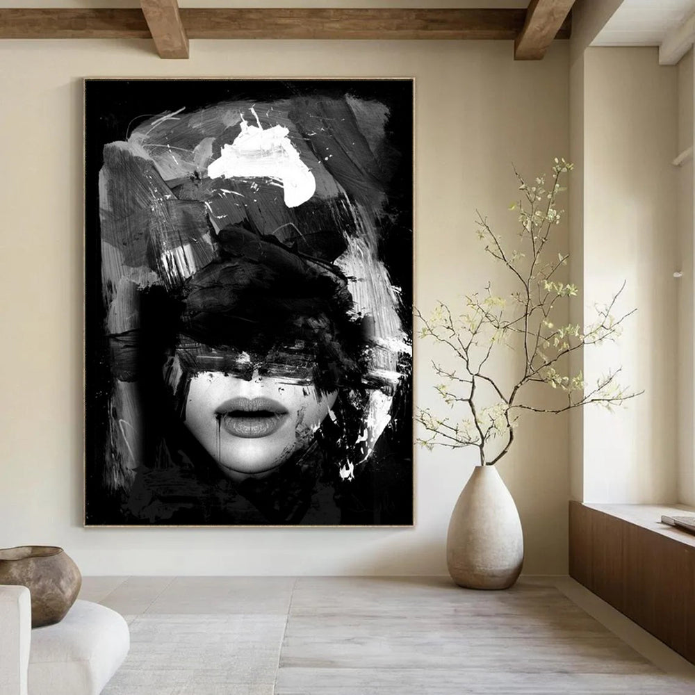 Hand-Painted Large Abstract Paintings: Textured Styles for Bar & Hotel DTP232