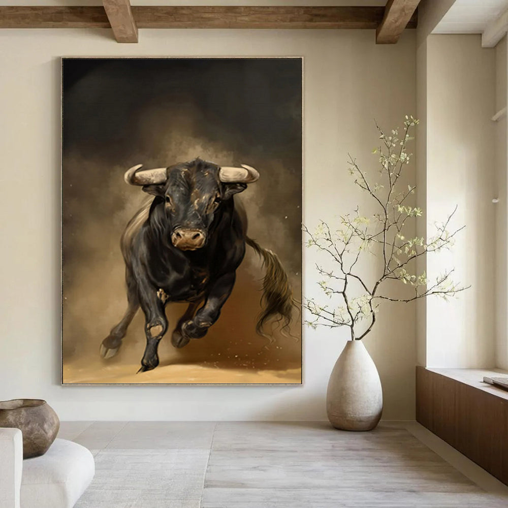 Large - Sized Exquisite Hand - Painted Textured Abstract Mural on Canvas for Bar & Hotel DKH1409