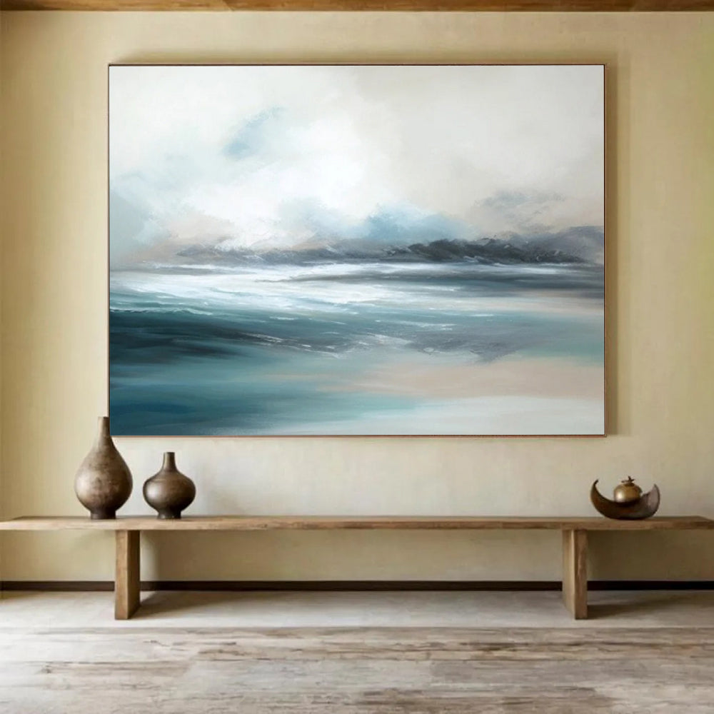 Soft Ocean Horizon - Dreamy Bathroom Oasis DLZ047