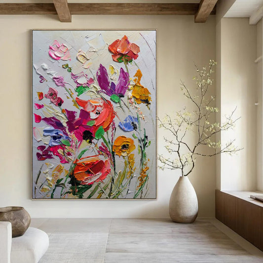 Large Custom Abstract Paintings: Hand-Painted Textures for Bar & Hotel DTP265