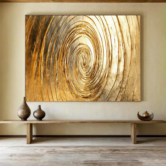 Golden Spiral Abstract - Luxe Modern Office Statement DLZ167