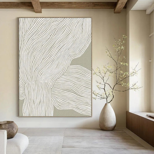 Designer - Crafted Hand - Painted Textured Canvas Abstract for Living Room & Office DKH1119