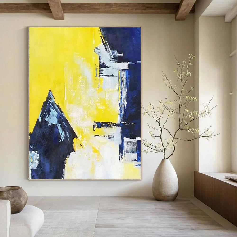 Massive-Scale Hand-Painted Abstract Canvases for Living Room & Office LargeART2304