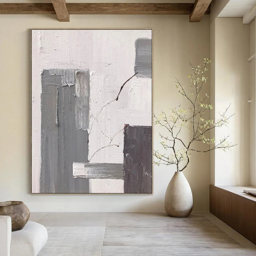 Handmade Big-Size Abstract Art for Living Room & Hallway DTP396