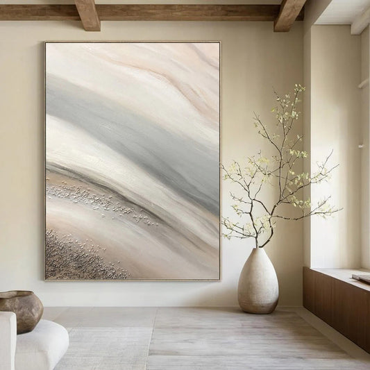 Massive Hand - Painted Textured Abstract Art for Salon & Beauty Parlor DKH1215