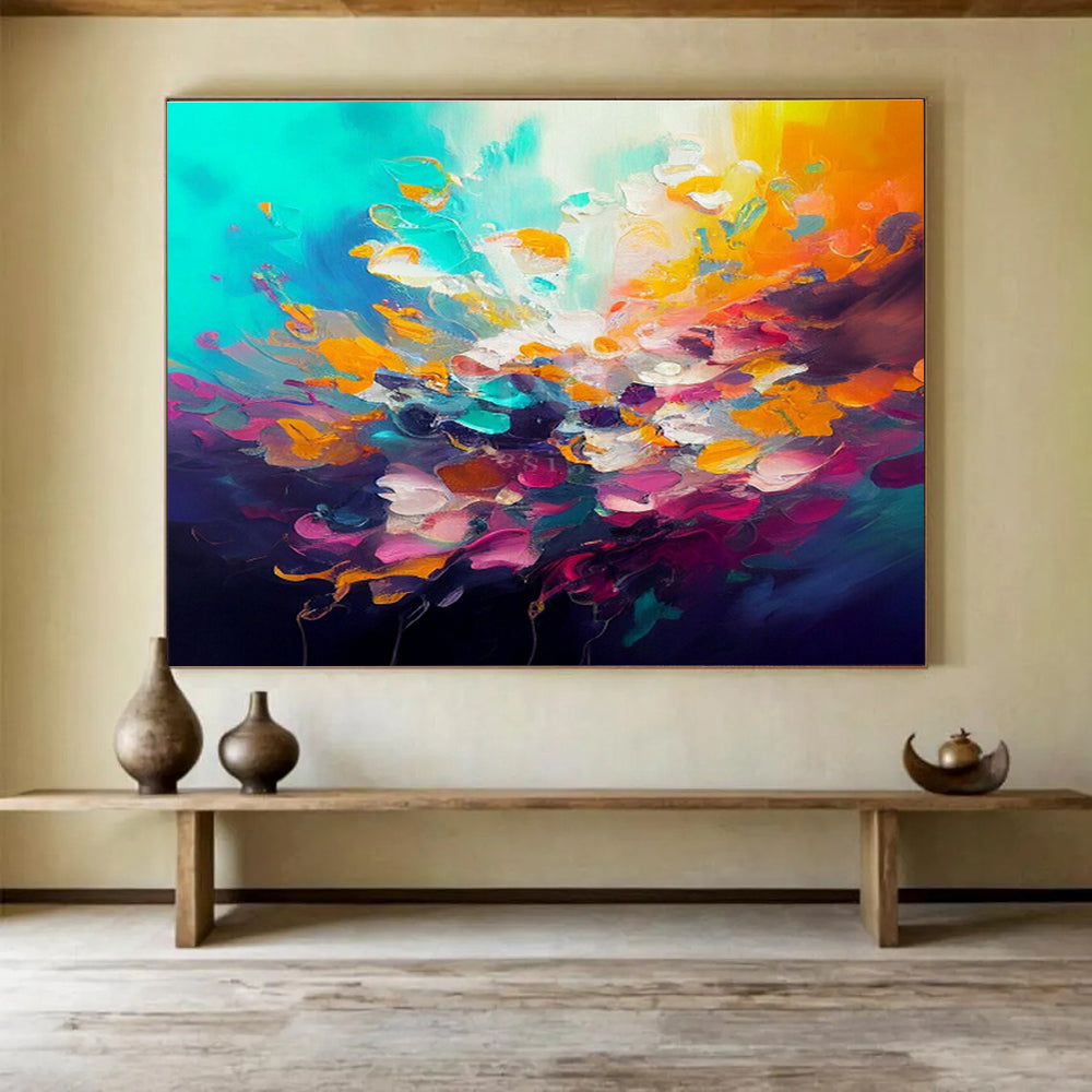 “Stellar Impressions” Massive Abstract Painting for Entryway & Office DKH346