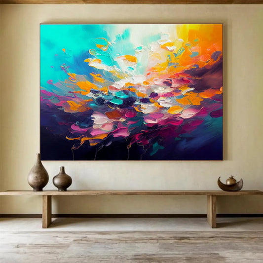 “Stellar Impressions” Massive Abstract Painting for Entryway & Office DKH346