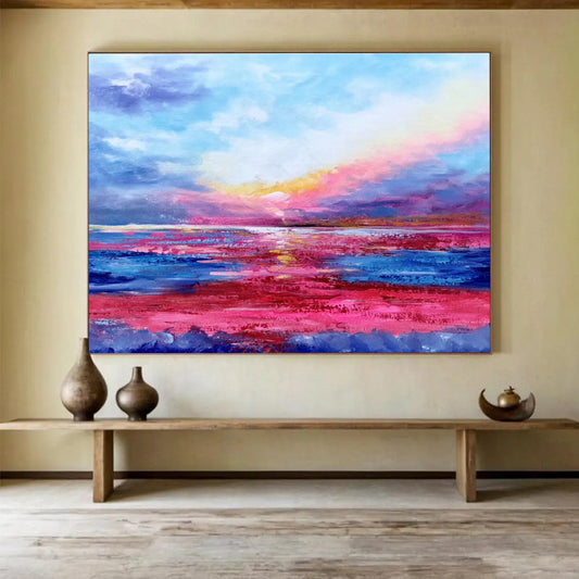 “Mystic Horizons” Vast Abstract Canvas for Bedroom & Office DKH287