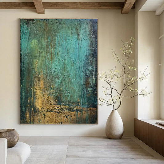 Striking Hand - Painted Textured Abstract Canvas for Hallway & Bar DKH1194