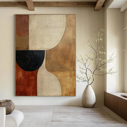 Expansive-Scale Hand-Painted Abstract Wall Art for Bedroom & Dining Room LargeART2365