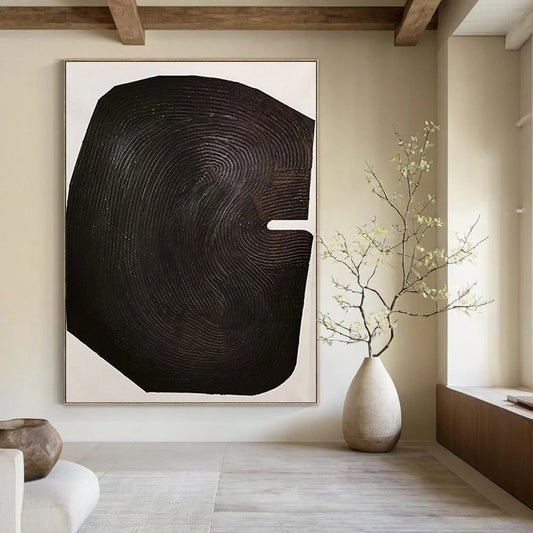 Colossal Custom - Painted Textured Canvas Abstract for Hotel Suite & Living Room DKH1052