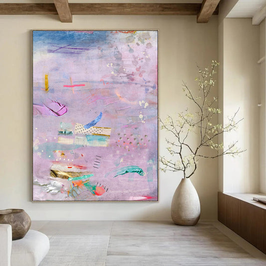 Hand-Painted Personalized Abstract Painting for Office & Bar LargeART1855