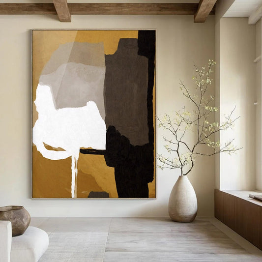 Large Custom Abstract Paintings: Hand-Painted Textures for Bar & Hotel DTP236