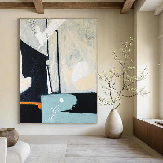 Ravishing Monumental Hand-Painted Abstract Wall Art: Beautify Your Entryway & Dining Room LargeART2378