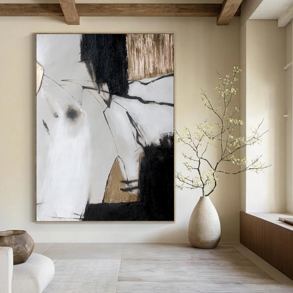 Hand - Crafted Custom Textured Abstract Wall Art for Office & Living Room DKH1005