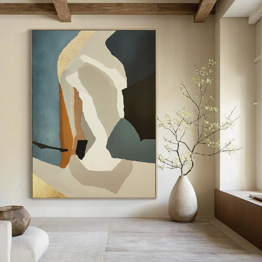 Swirling Textures: Large - Format Custom Abstract Gem for Bedroom and Bar DTP145