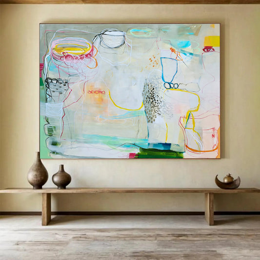 Made - to - Measure Abstract Painting for Bedroom & Bar DKH071