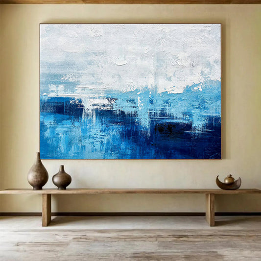 “Inspiring Reflections” Immense Abstract Artwork for Entryway & Office DKH275