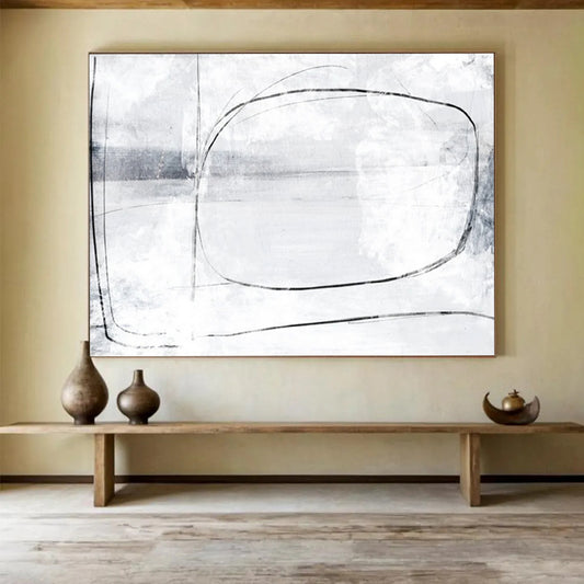 Minimalist Line Landscape - Oversized Calm Living Room Art DLZ140